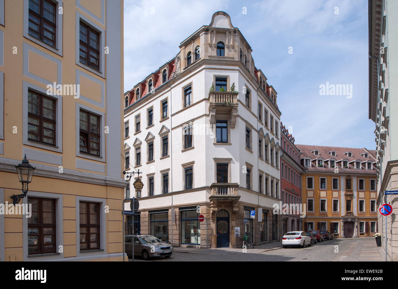 Dresden, Germany, apartment houses in the redeveloped Rähnitzgasse