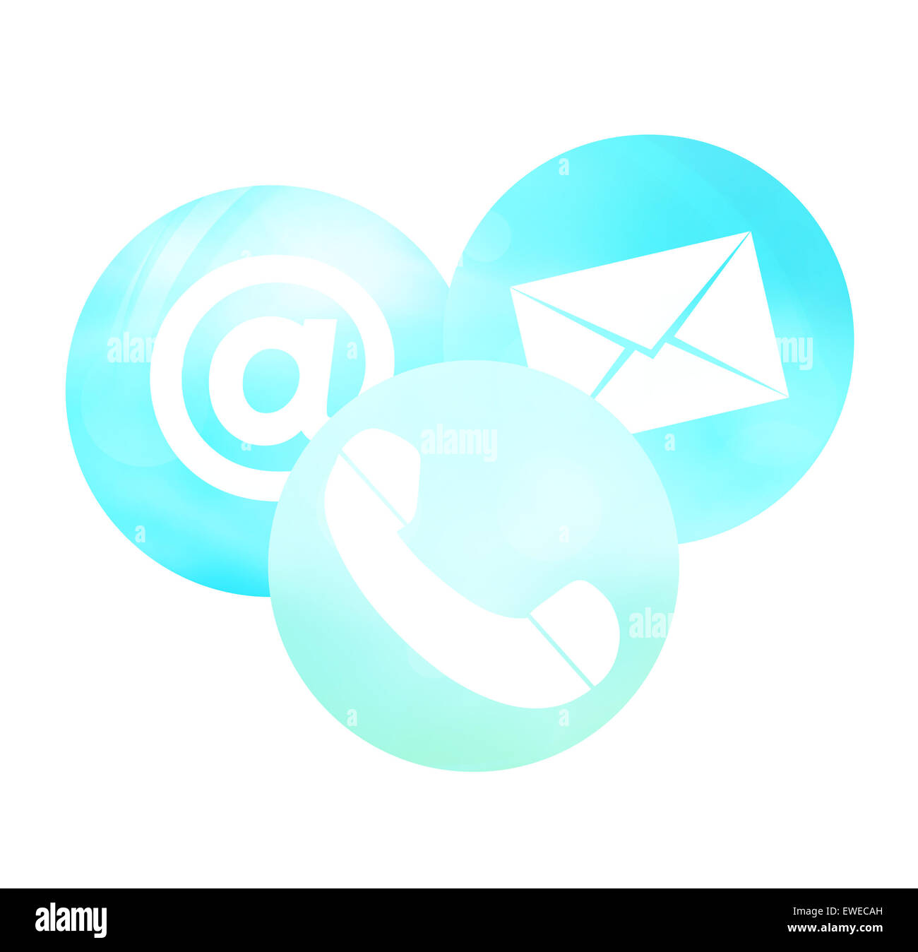 contact us bright icons Stock Photo - Alamy