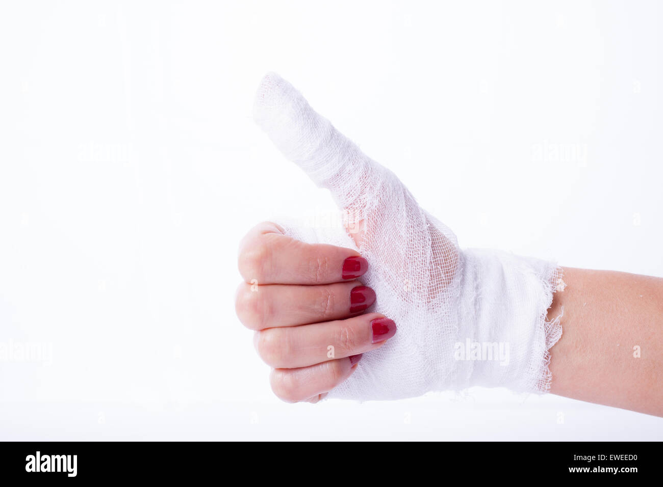 Bandage on a hand, Isolated on white, Clipping path Stock Photo - Alamy