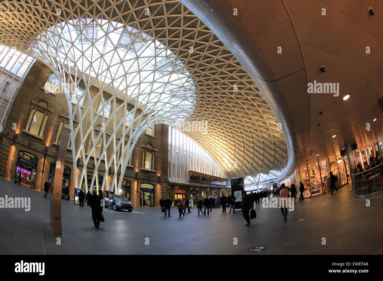 The stunning modern concourse at King's Cross train station, in north ...