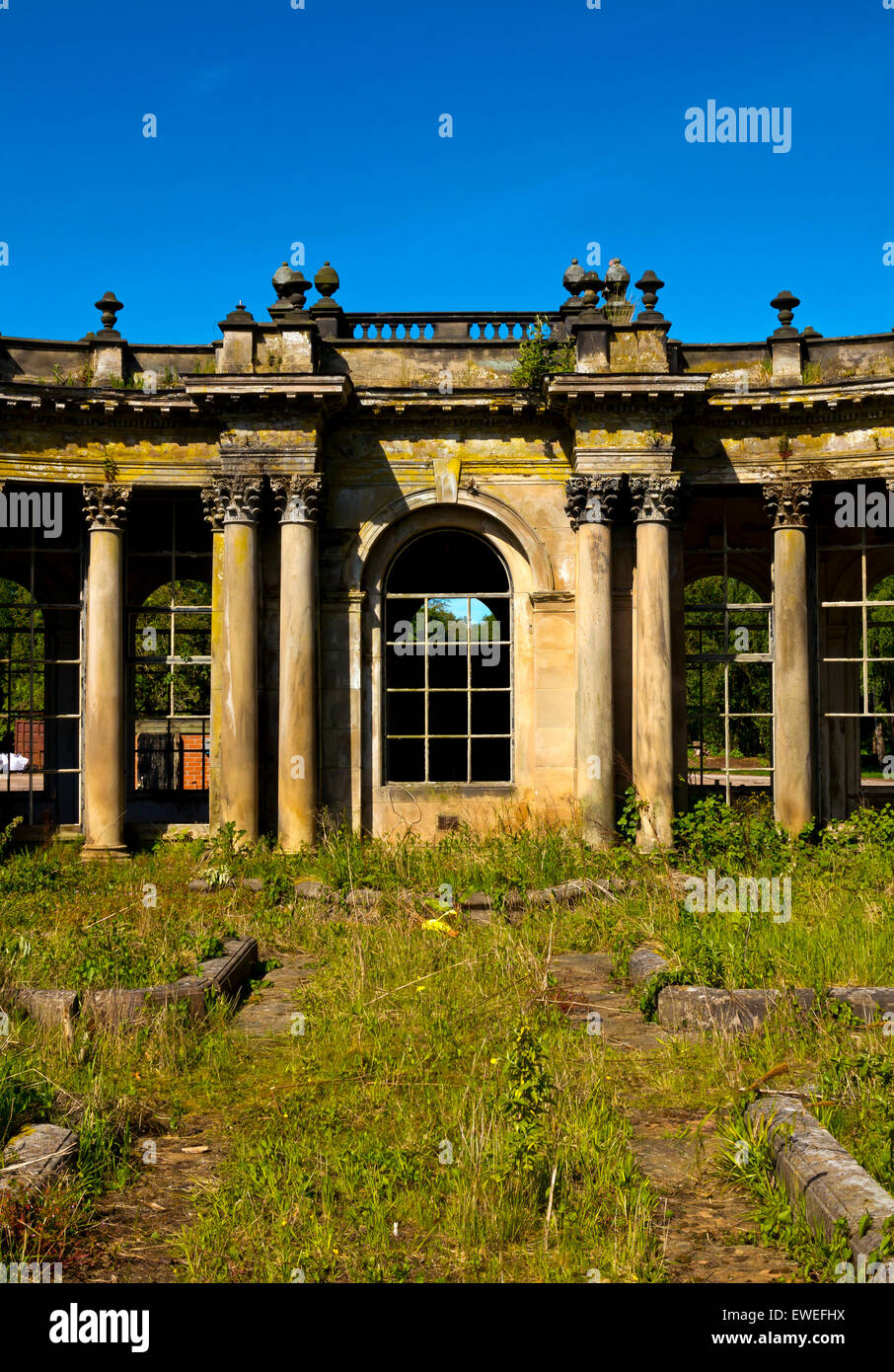 The remains of Trentham Hall an Italianate country house in the grounds