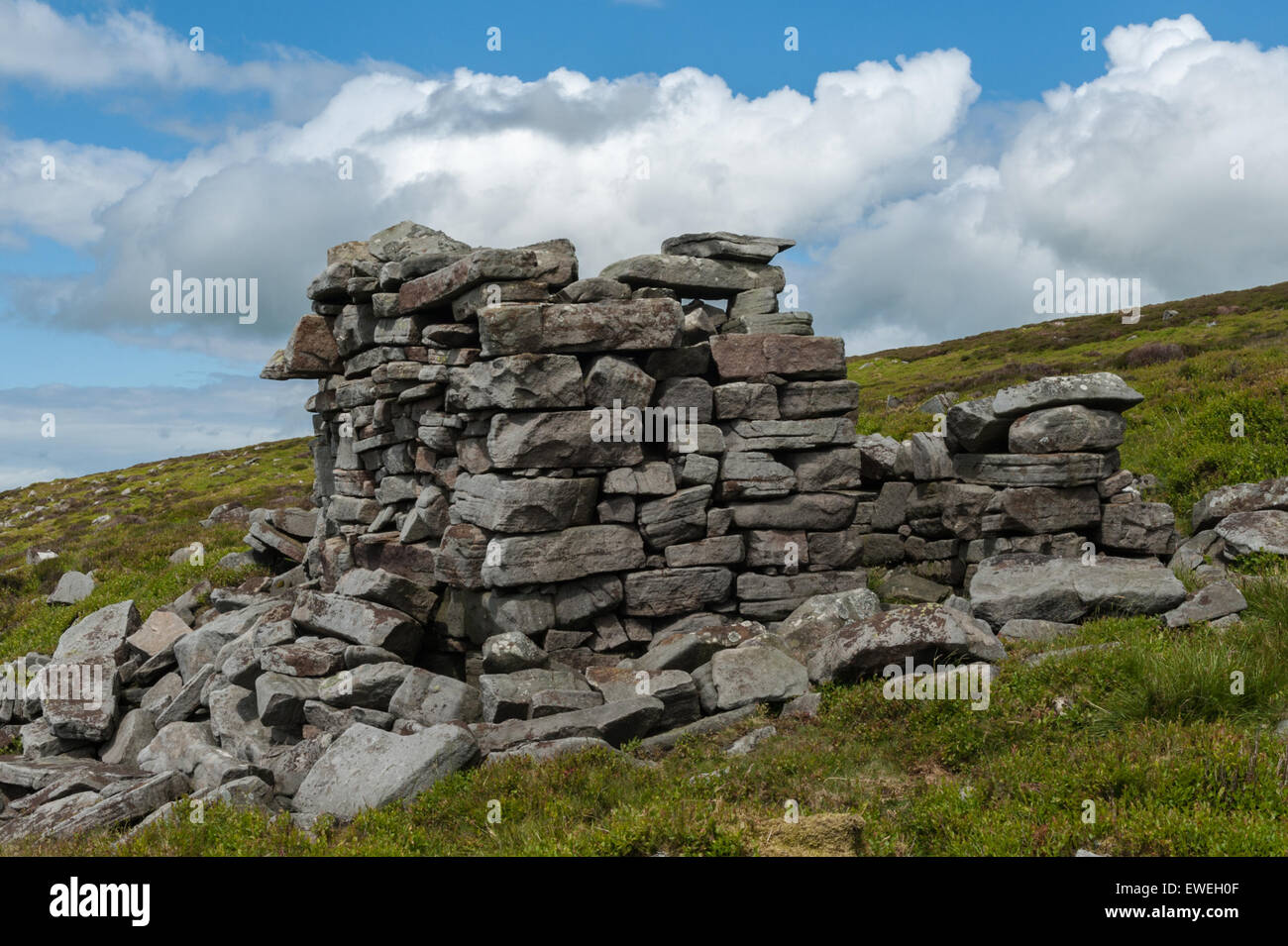 Castle of Cold Comfort on Grit Fell in the Forest of Bowland Stock Photo