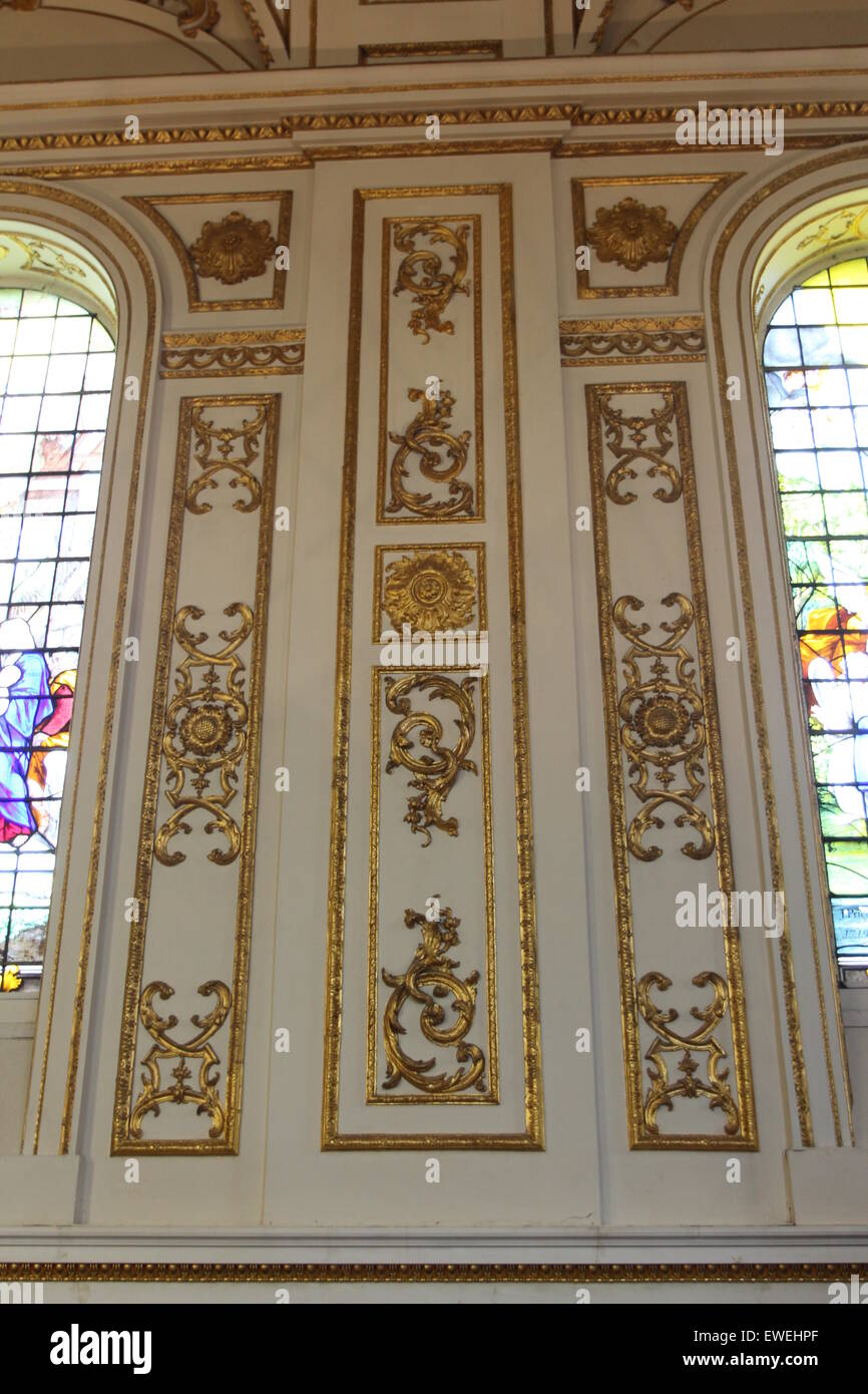 Picturesque  interior of Witley Church Worcestershire England Stock Photo