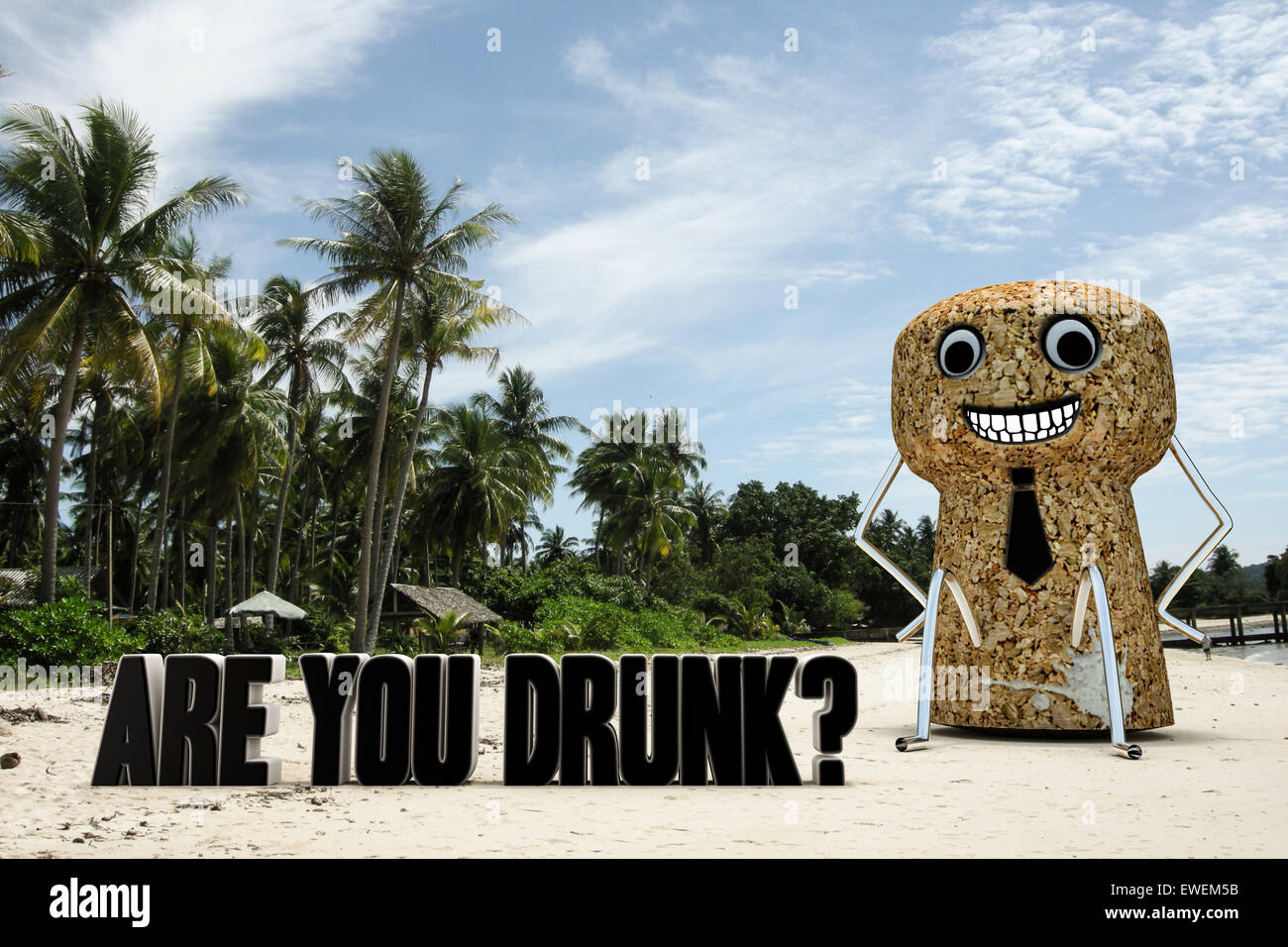 cork tap on the beach Stock Photo Alamy