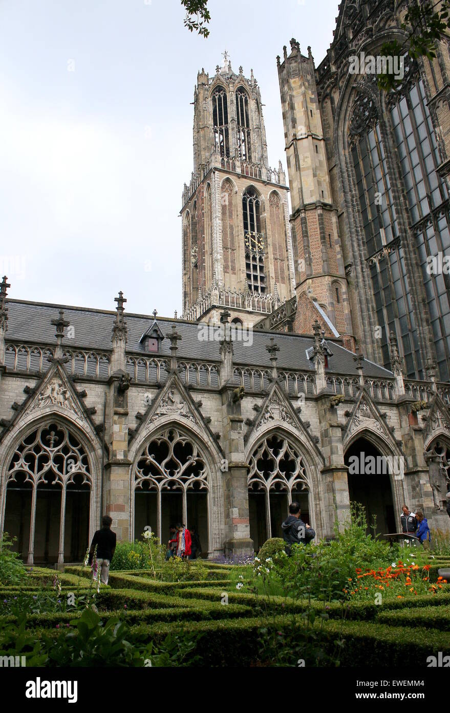 Inner courtyard (Pandhof) of the Gothic Dom church, Utrecht, The Stock