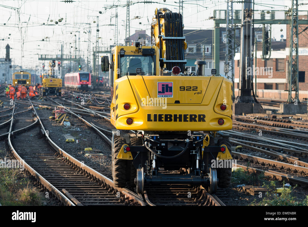 Liebherr 922 Rail to road crane, Cologne, Germany. Stock Photo