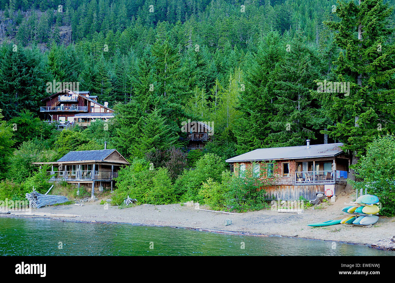 Strathcona Park Lodge in Strathcona Provincial Park, Vancouver Island, British Columbia, Canada. Stock Photo