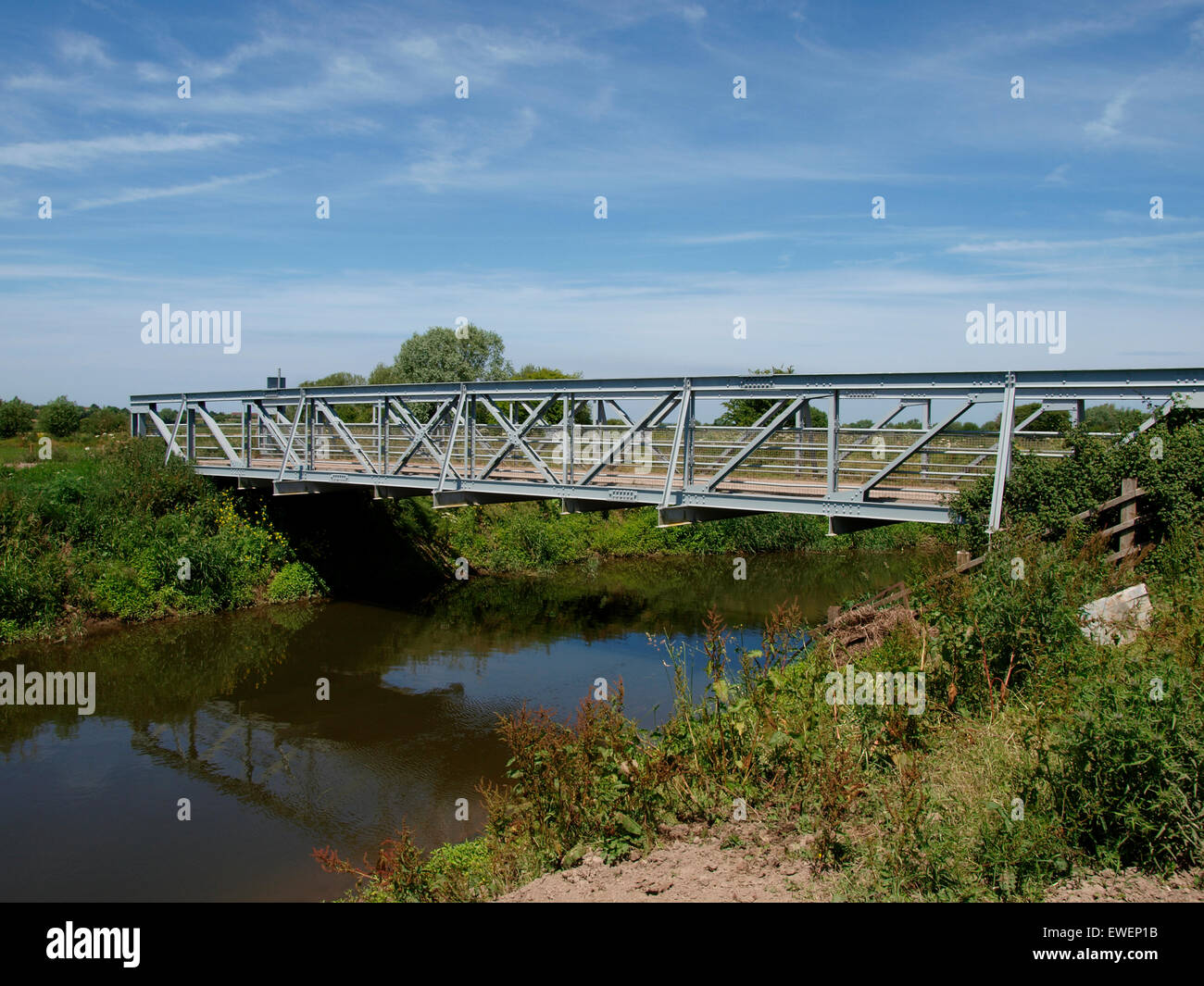 Hook bridge on the River Tone, Somerset, UK Stock Photo