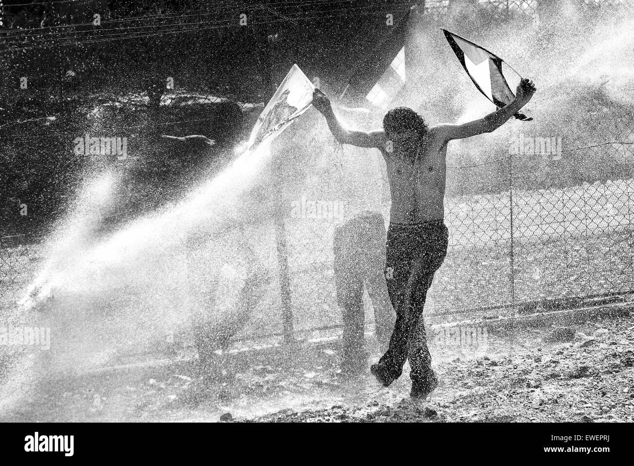 Palestine west bank palestinian children Black and White Stock Photos ...