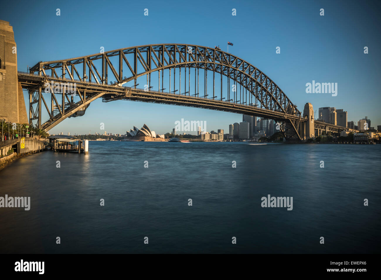 Sydney harbour bridge view from North point. Stock Photo