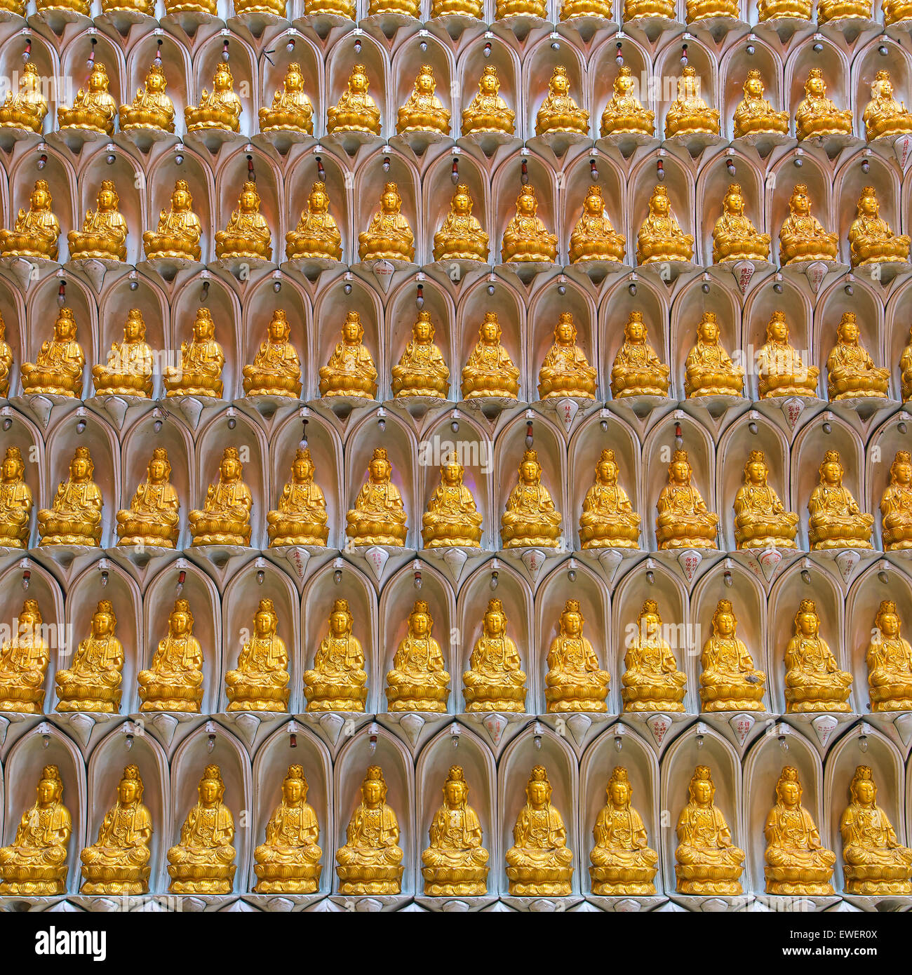 Golden buddha statue pattern background Stock Photo