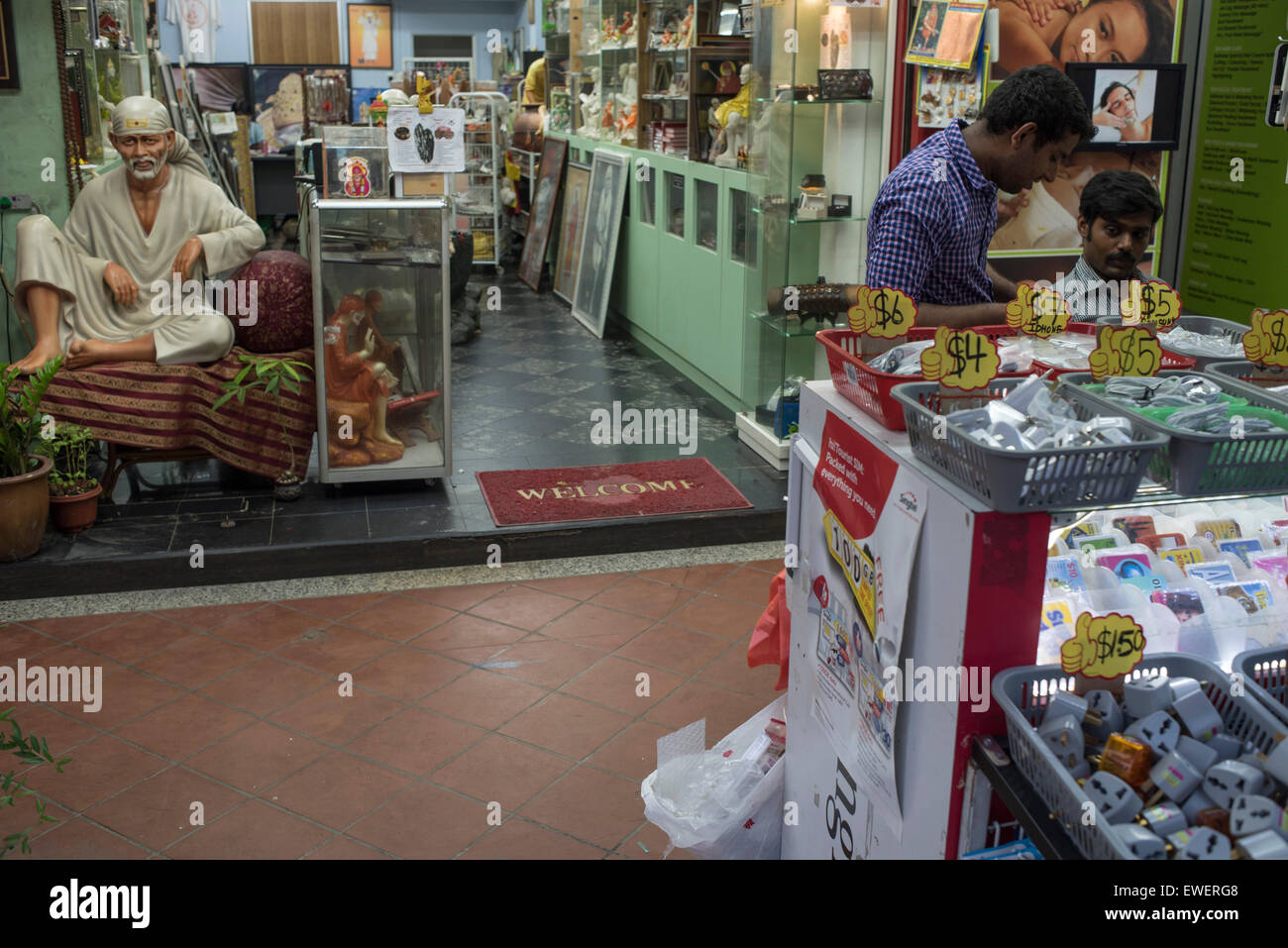 Shop in Little India, Singapore Stock Photo Alamy