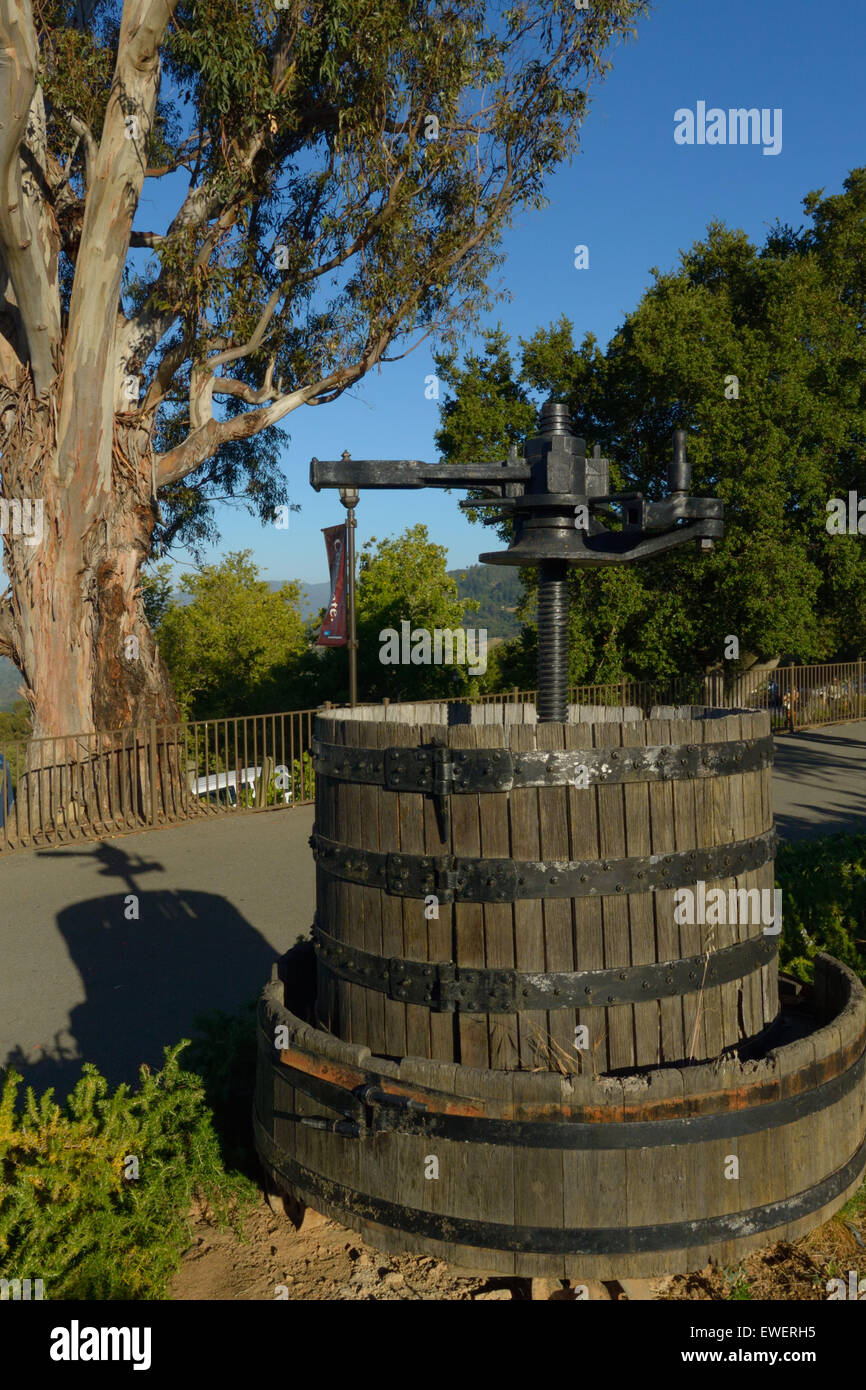 The Mountain Winery above Silicon Valley, Saratoga CA Stock Photo