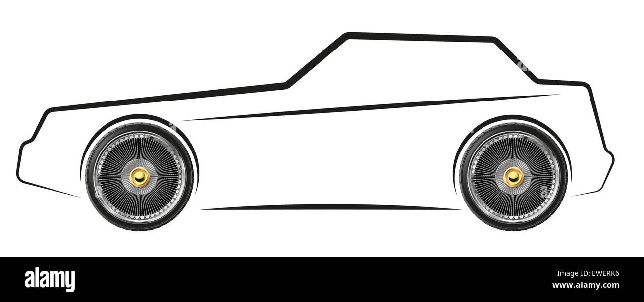 Stylized image of the car Stock Vector