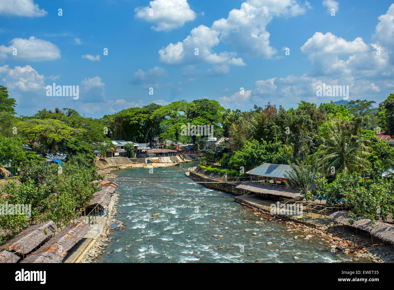 Bukit lawang village, Sumatra, Indonesia Stock Photo
