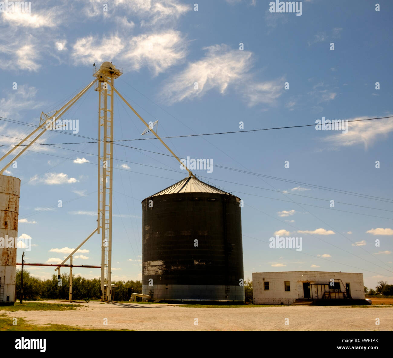 Old silo and buildings in North Texas Stock Photo Alamy