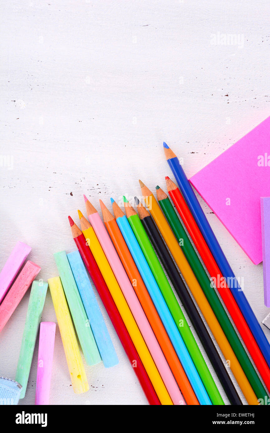 Back To School Or Education Concept With Stationery And Desk Stock