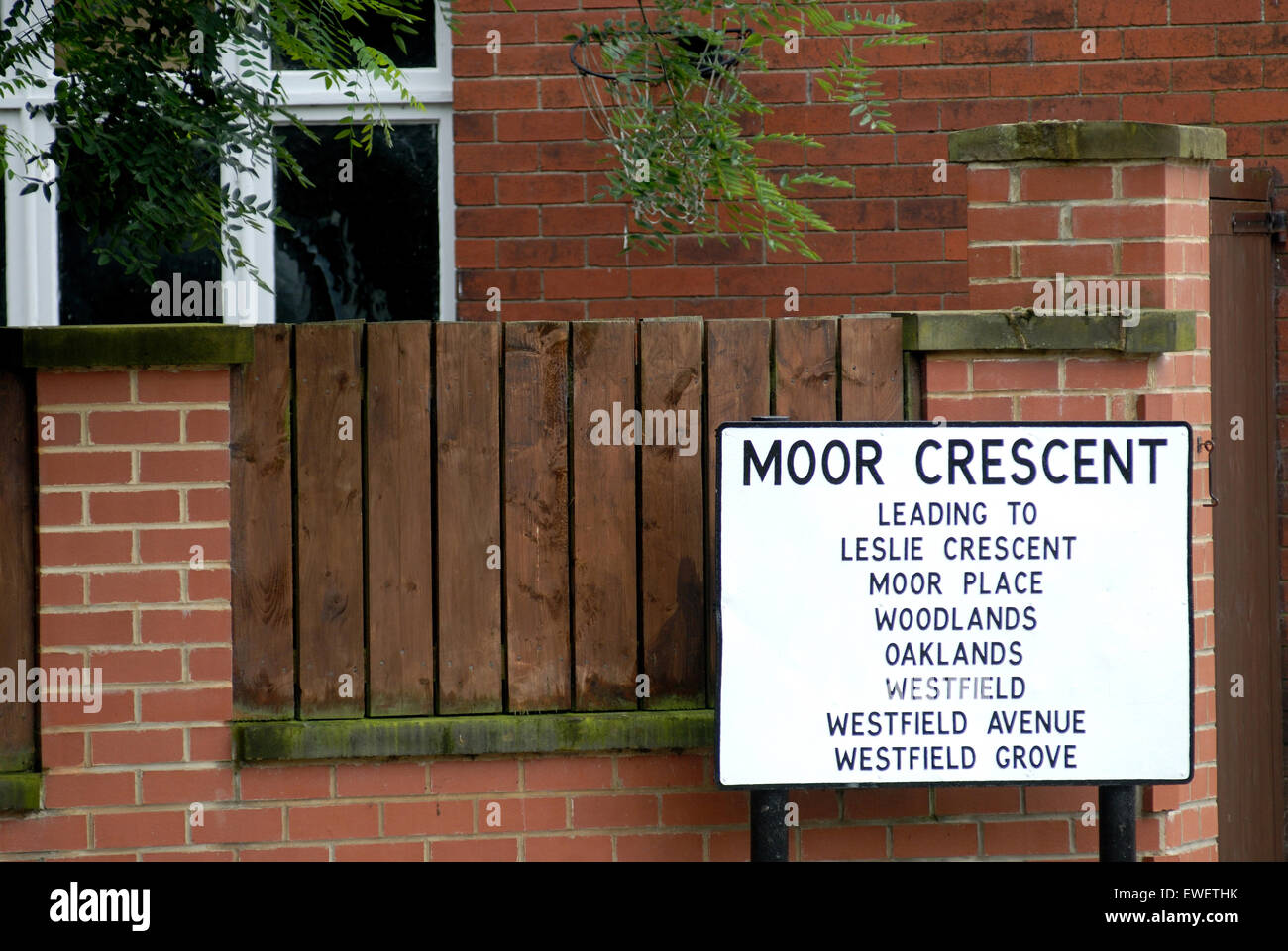 Moor Crescent, Gosforth, Newcastle upon Tyne Stock Photo Alamy