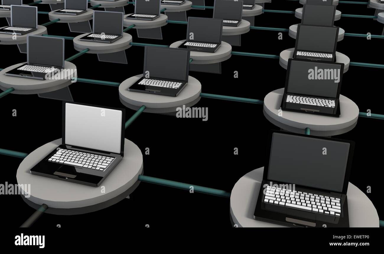Computer Network and Cloud Computing Servers Art Stock Photo - Alamy