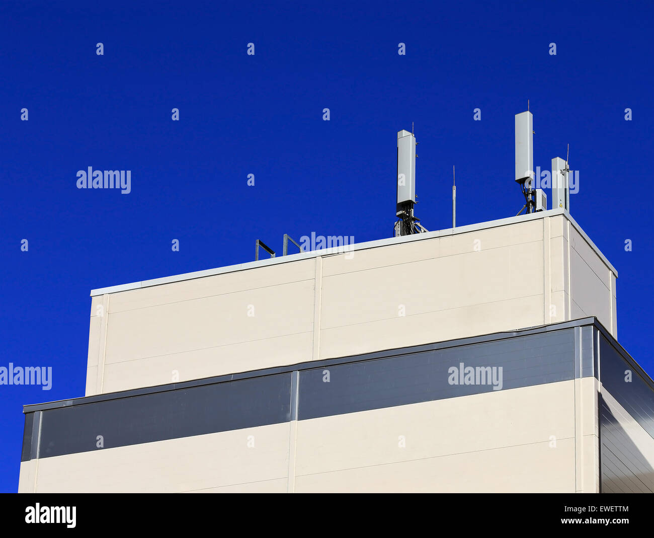 Technical support unit with equipment of mobile communication of a industrial building Stock Photo