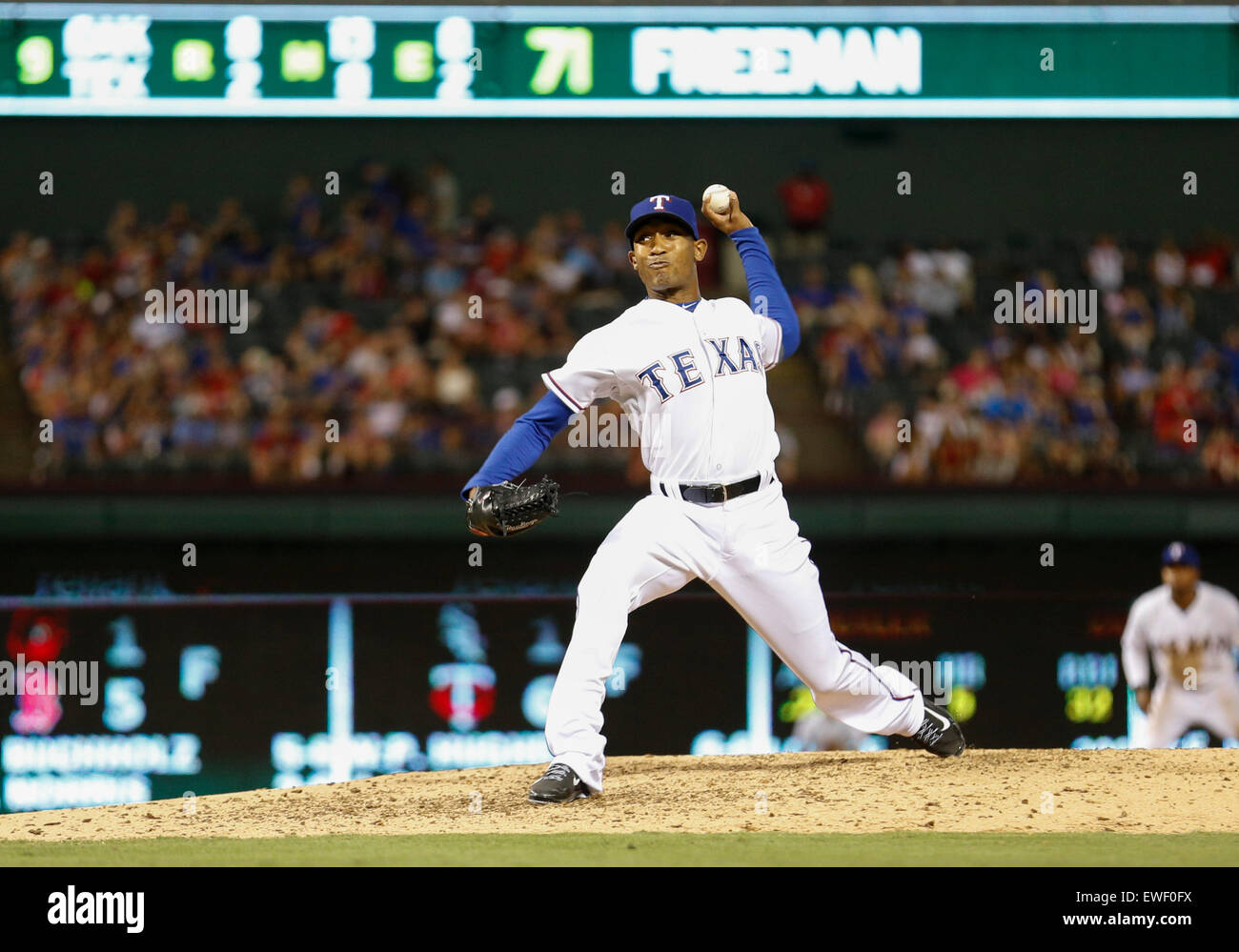Arlington, Texas, USA. 24th June, 2015. Texas Rangers relief pitcher ...