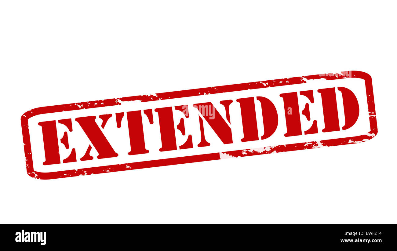 Rubber stamps with word extended inside, illustration Stock Photo Alamy