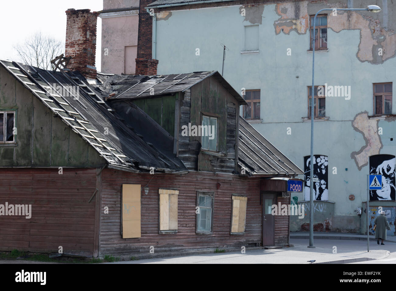 Old Houses in Tartu Estonia Stock Photo Alamy