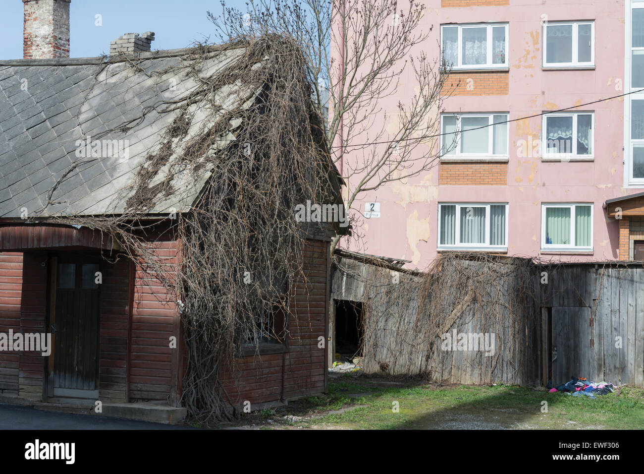 Barren House in Tartu Estonia Stock Photo Alamy