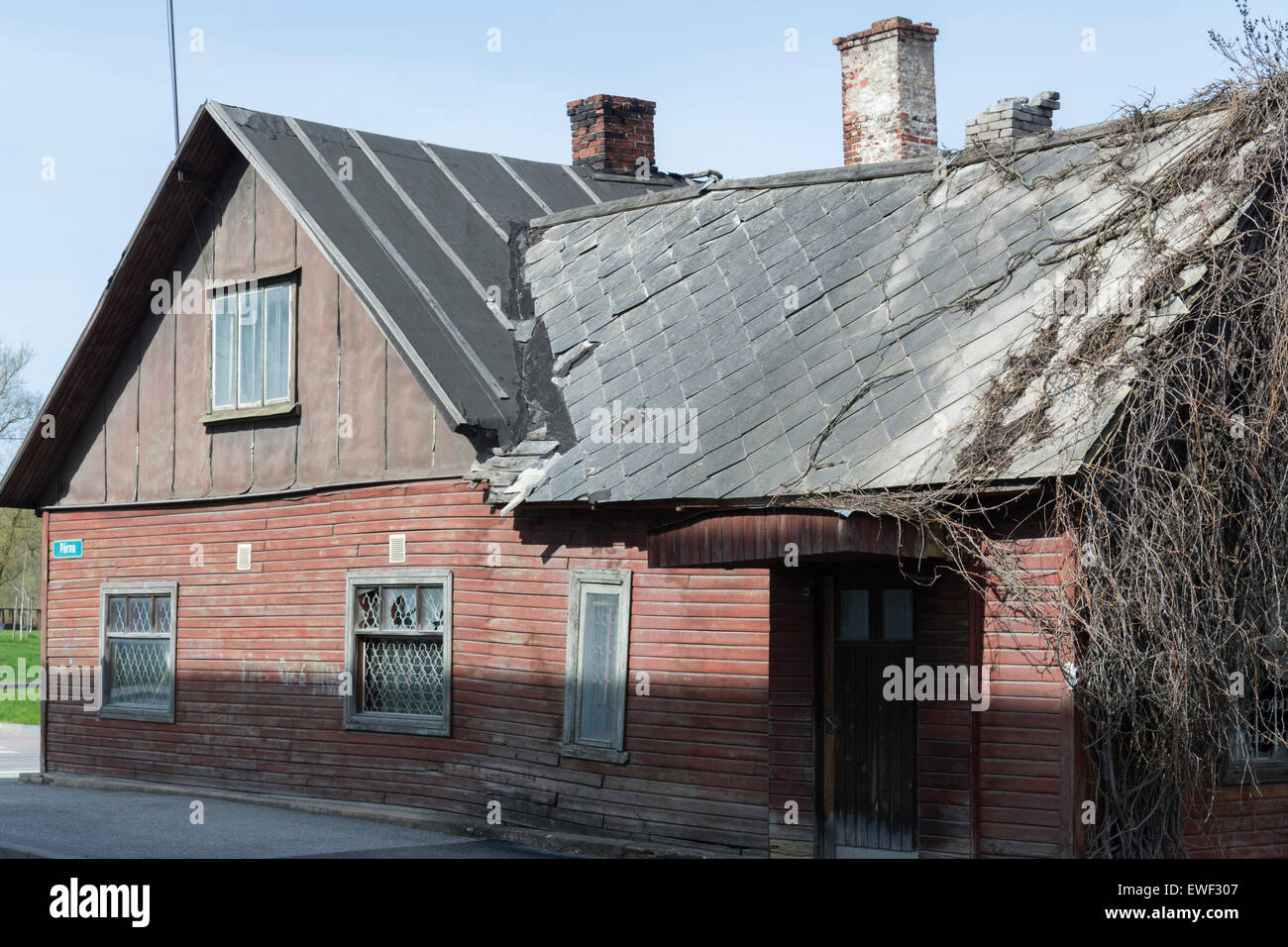Old Wooden House in Tartu Estonia Stock Photo Alamy