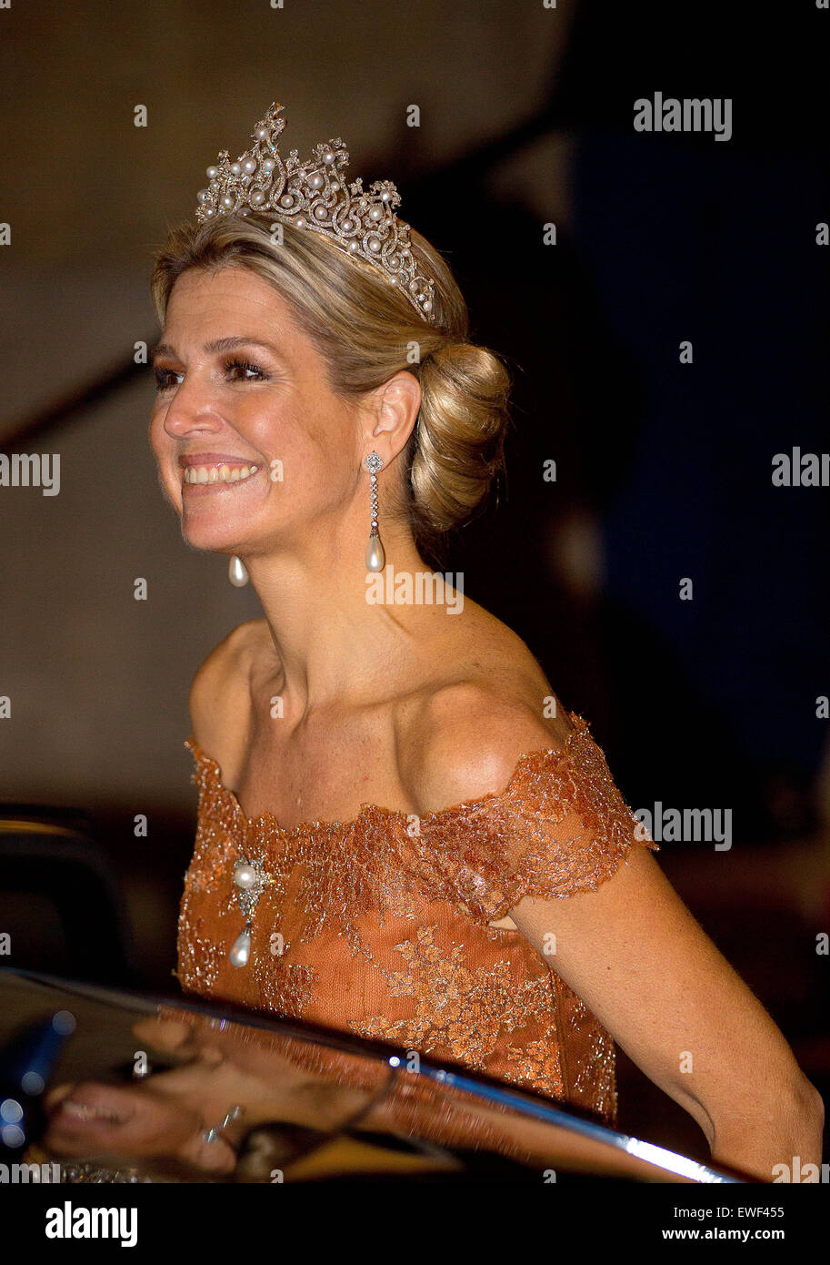 Departure Queen Maxima of the Netherlands after the gala dinner for the ...