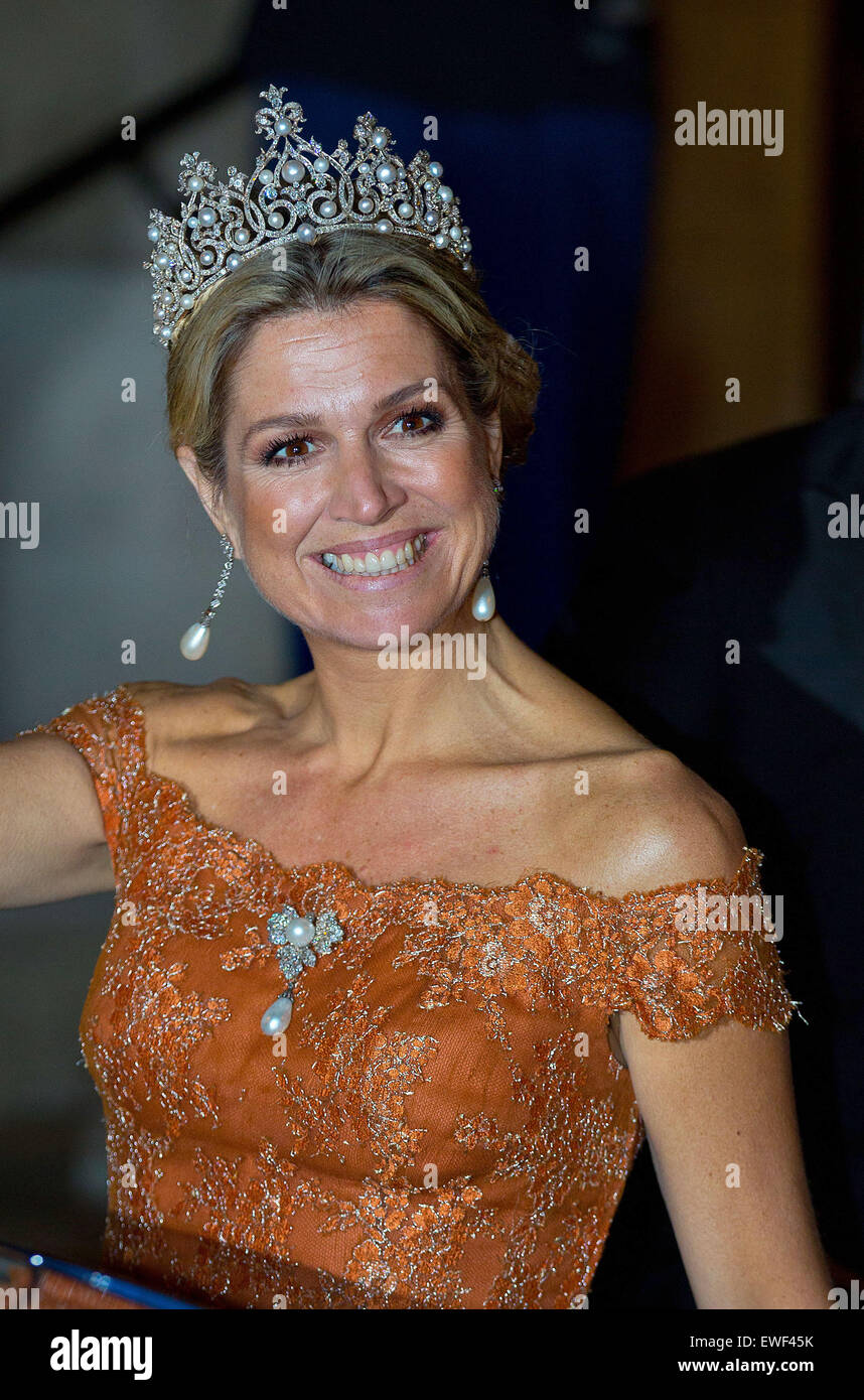 Departure Queen Maxima of the Netherlands after the gala dinner for the ...