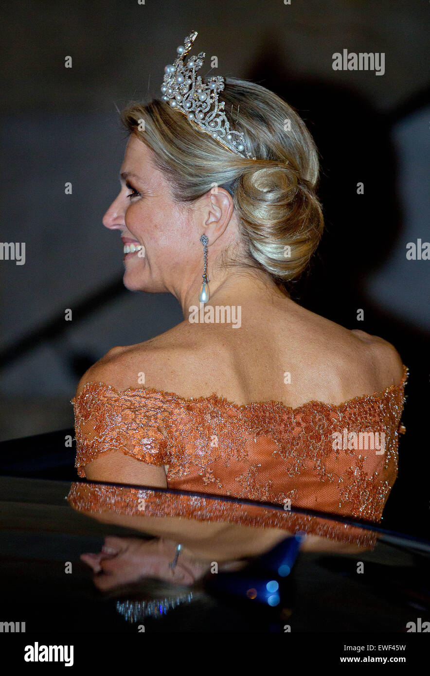 Departure Queen Maxima of the Netherlands after the gala dinner for the ...
