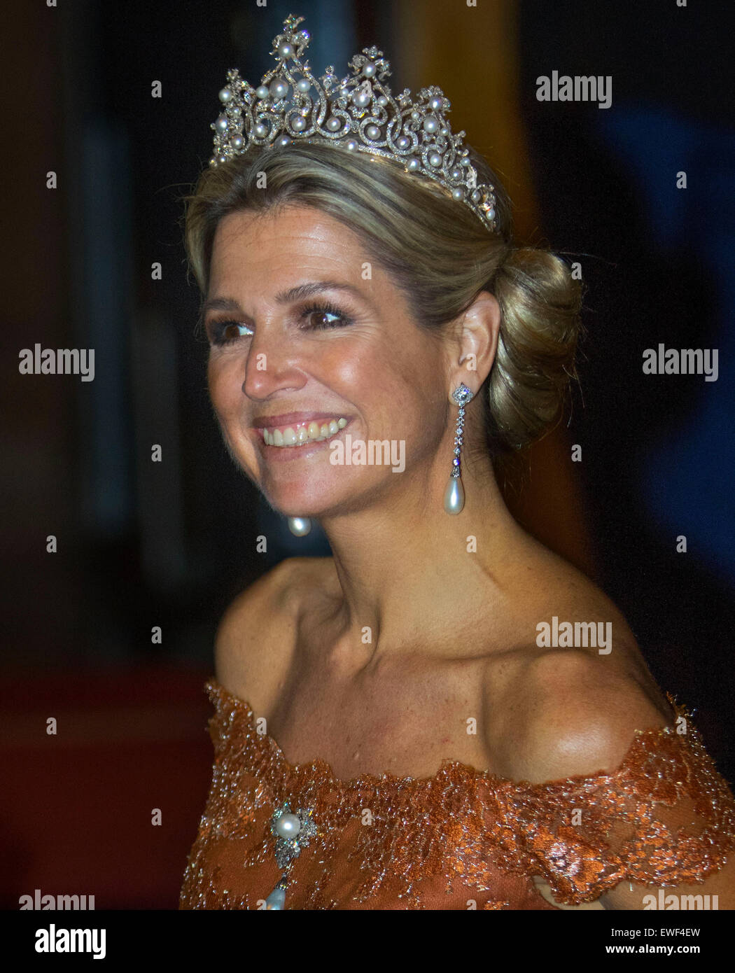 Departure Queen Maxima of the Netherlands after the gala dinner for the ...