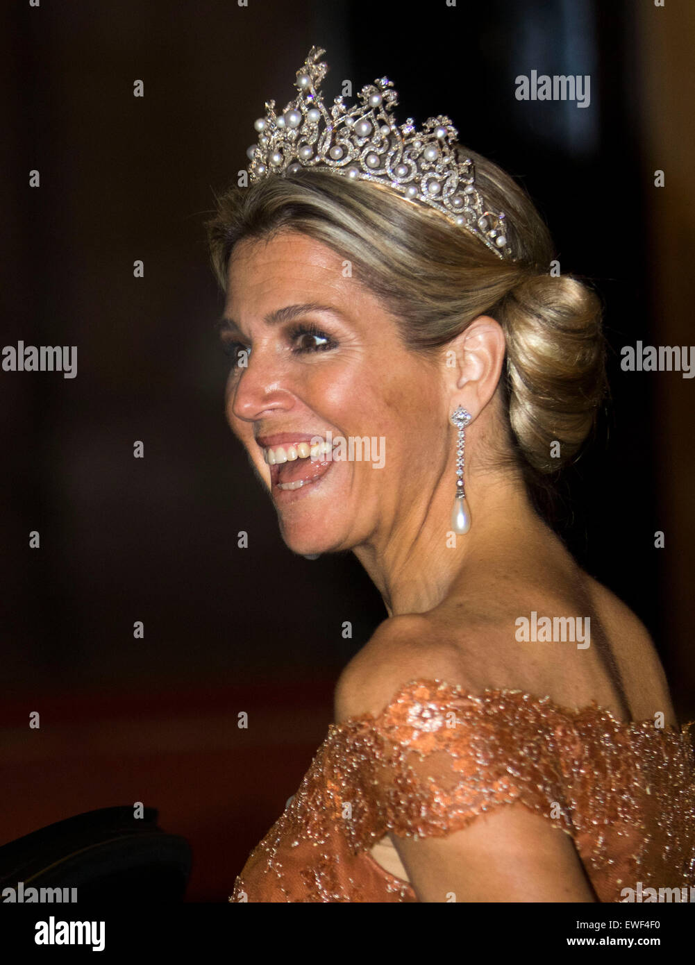 Departure Queen Maxima of the Netherlands after the gala dinner for the ...