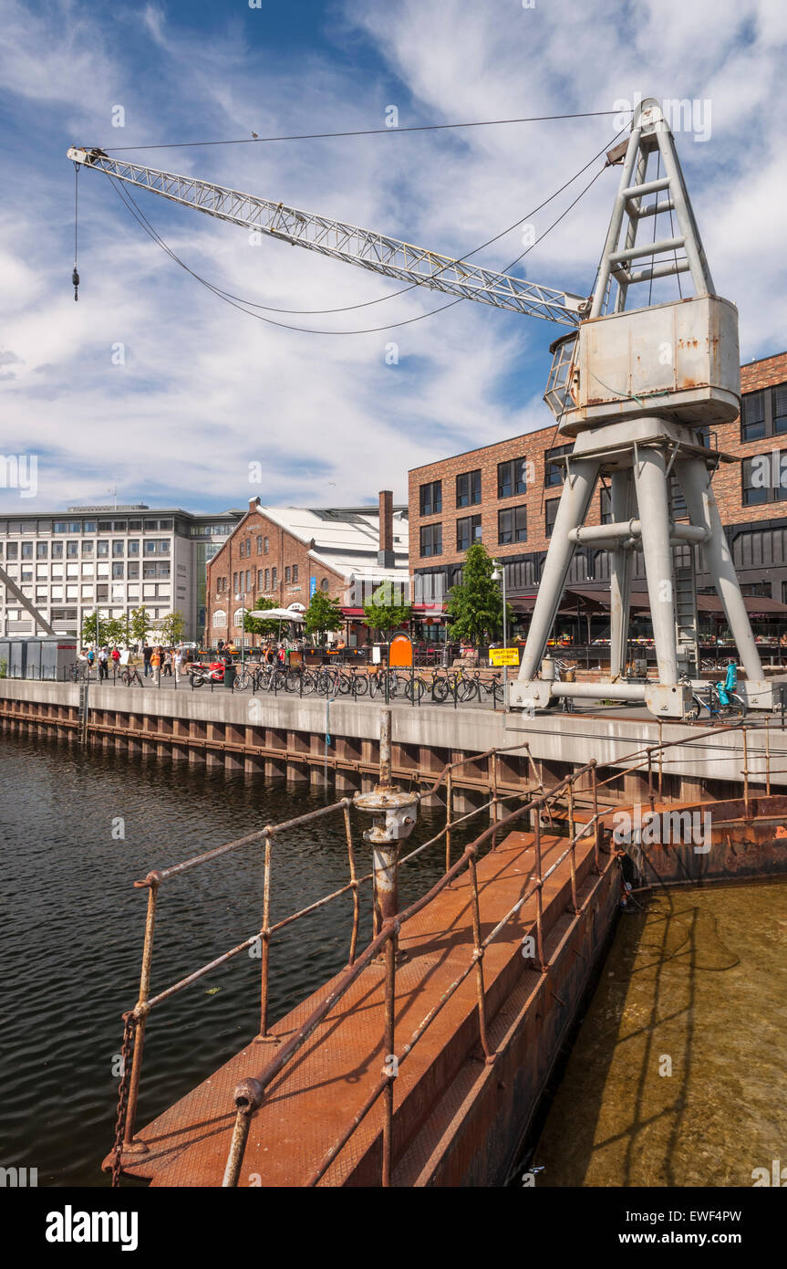 The renovated dock region of Trondheim, Norway Stock Photo