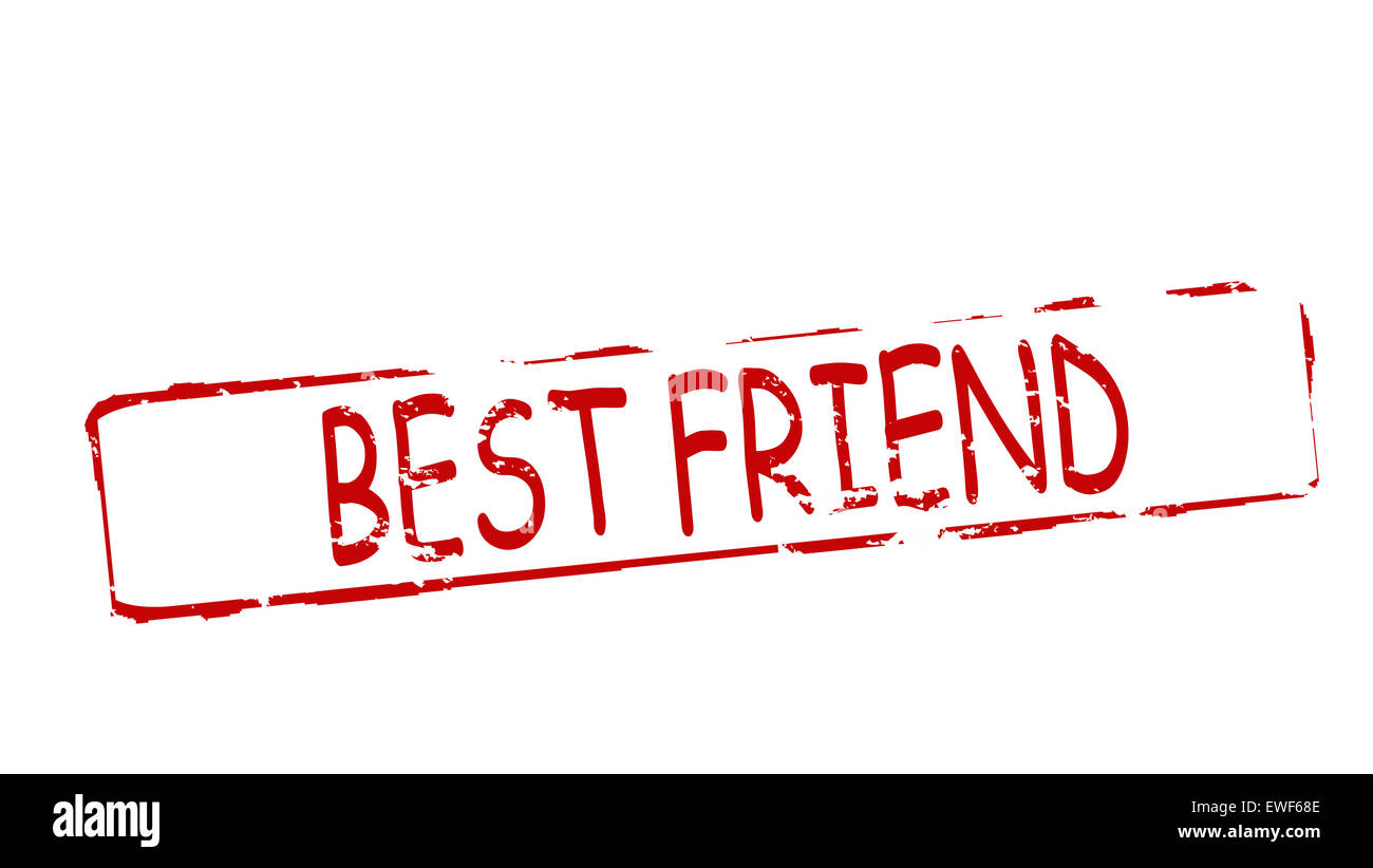 Rubber stamps with text best friend inside, illustration Stock Photo