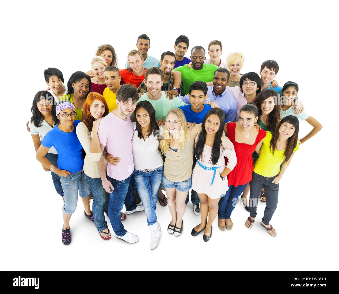 Multi-Ethnic Group Young Adult Friend Friendship Stock Photo