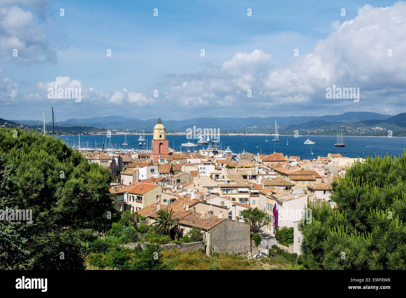 Saint-Tropez (south-eastern France): the city and the coast Stock Photo