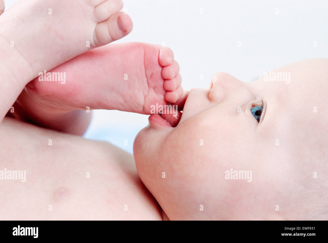 INFANT INDOORS Stock Photo