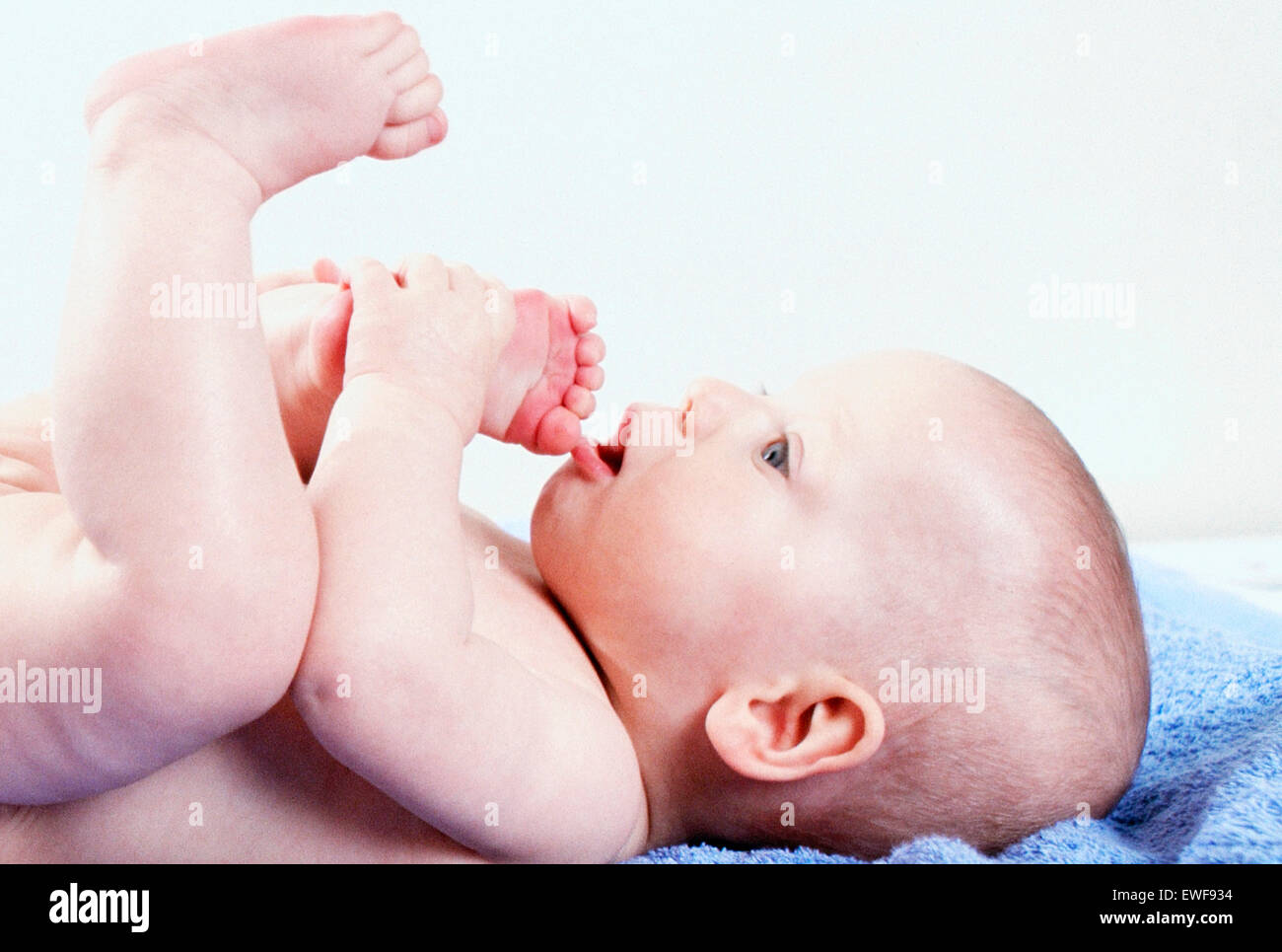 INFANT INDOORS Stock Photo
