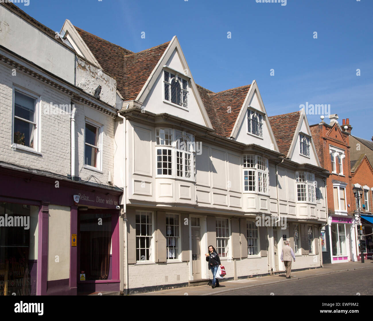 Historic buildings in town centre, Ipswich, Suffolk, England, UK Stock ...