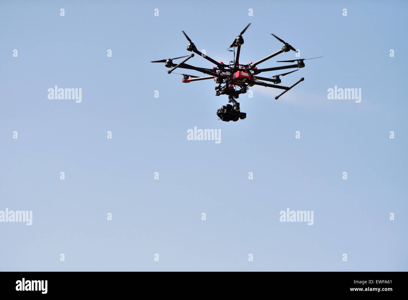 UAV in flight Stock Photo