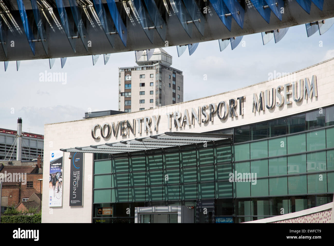 Exterior of Coventry Transport Museum in Millennium Place Coventry Stock Photo