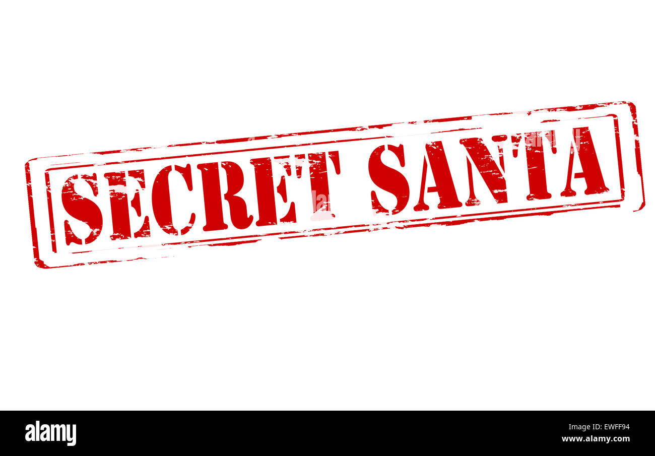 Rubber stamp with text secret Santa inside, illustration Stock Photo