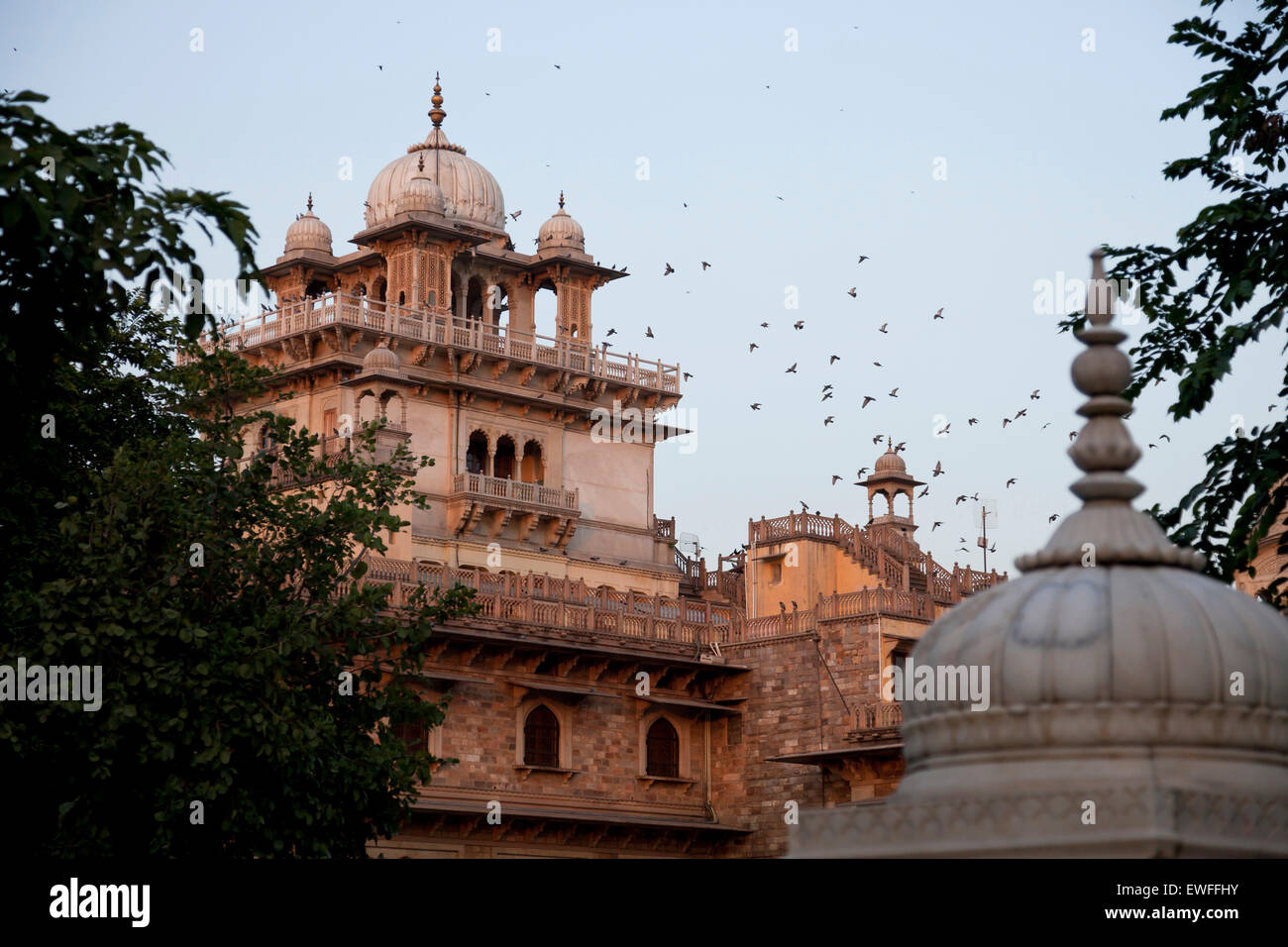 Albert Hall with  Central Museum  Jaipur, Rajasthan, India Stock Photo