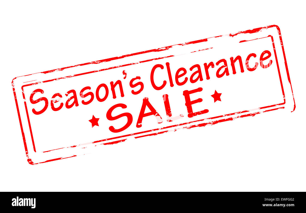 Rubber stamp with text season clearance sale inside, illustration Stock Photo