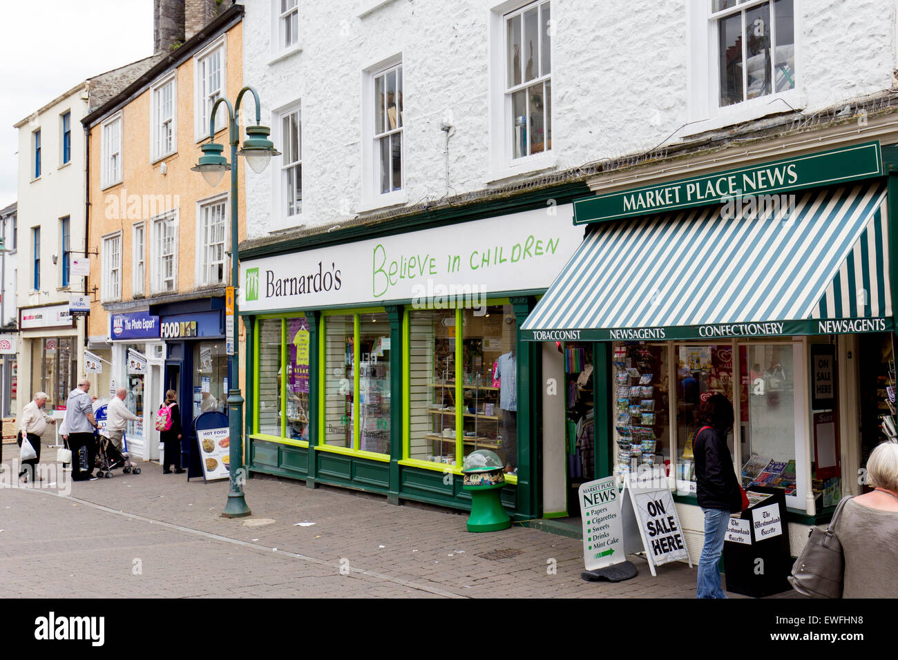 Banardo's Belive in Children charity shop Kendal Stock Photo