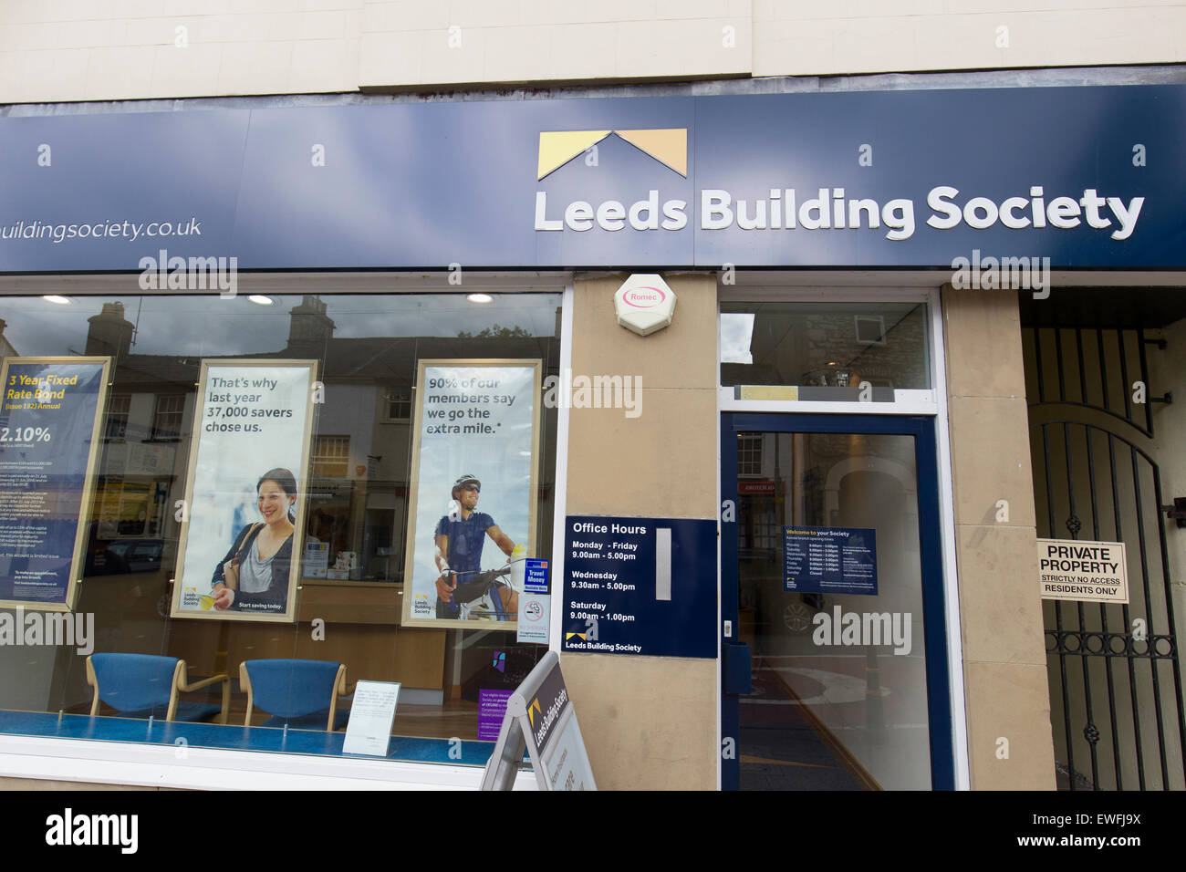 Leeds Building Society High Street Branch Kendal Stock Photo Alamy