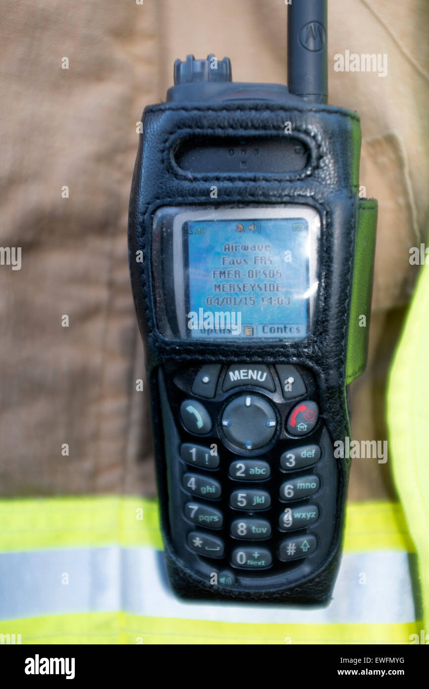 Firefighters SAN-J Motorola Radio MTH800 Tetra Stock Photo - Alamy