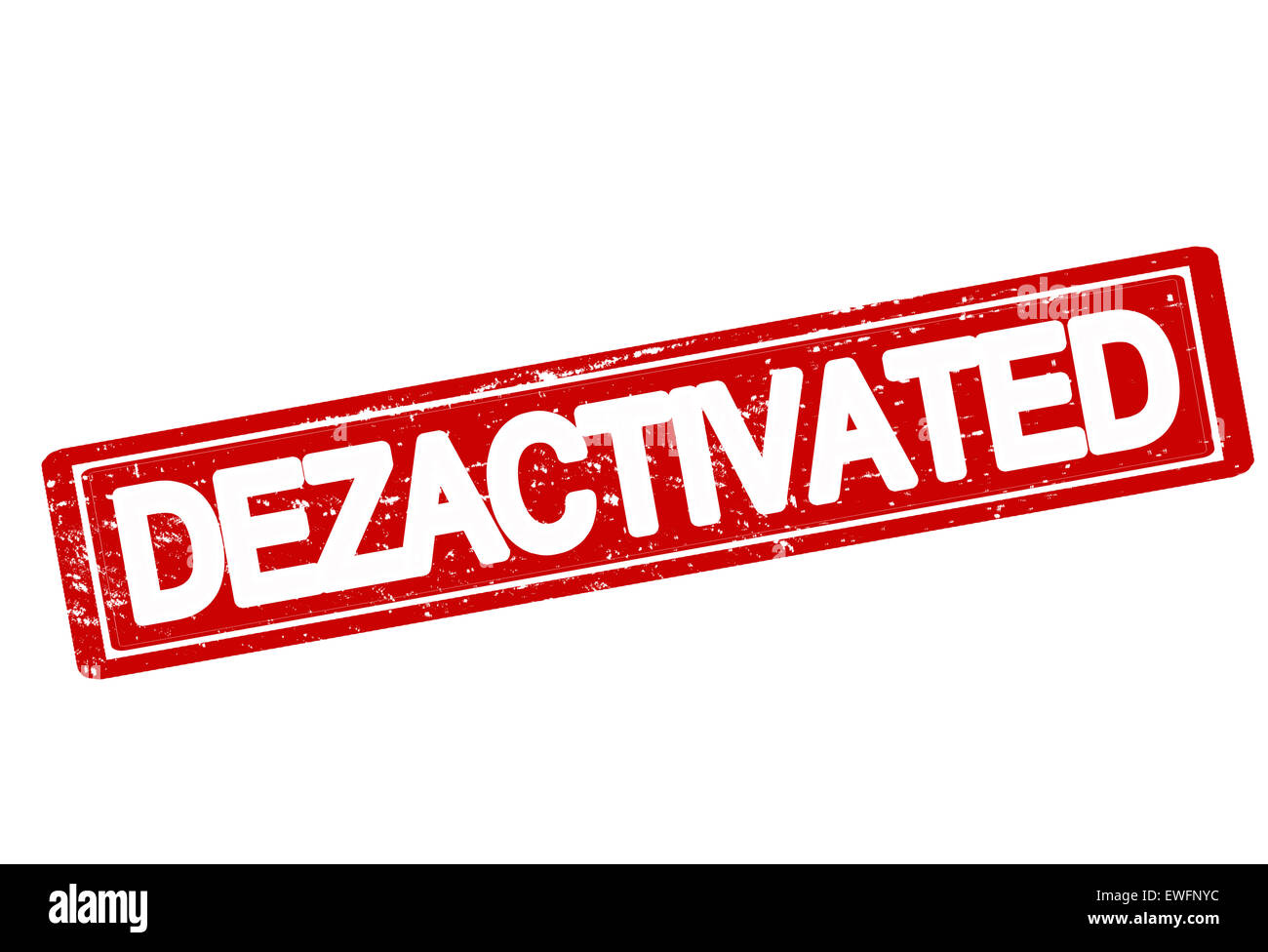 Rubber stamp with word dezactivated inside, illustration Stock Photo ...